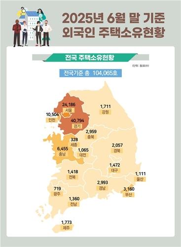 외국인 소유 국내주택 10만4천가구…중국인 소유 56.6%
