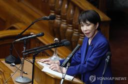 다카이치 "韓정상과 대화해 관계강화…방위비 GDP 2% 올해 달성"(종합)