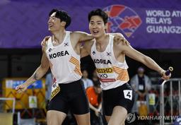 한국신기록 세운 남자 400ｍ계주, 패자부활전서 세계선수권 도전