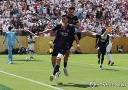 '유럽 챔피언' PSG, R마드리드 4-0 완파…클럽월드컵 결승행