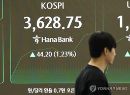 코스피 상승 출발해 3,600선 회복…장중 사상 최고치 또 경신(종합)