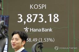 코스피, 美기술주 훈풍에 3,870대 또 사상 최고…반도체주 견인(종합)