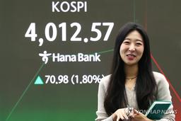 [3보] 코스피, 장중 4,000선 돌파…'오천피' 향한 여정 시작