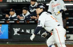 한화 문현빈, PO＋KS 14타점…단일 PS 최다타점 기록에 접근